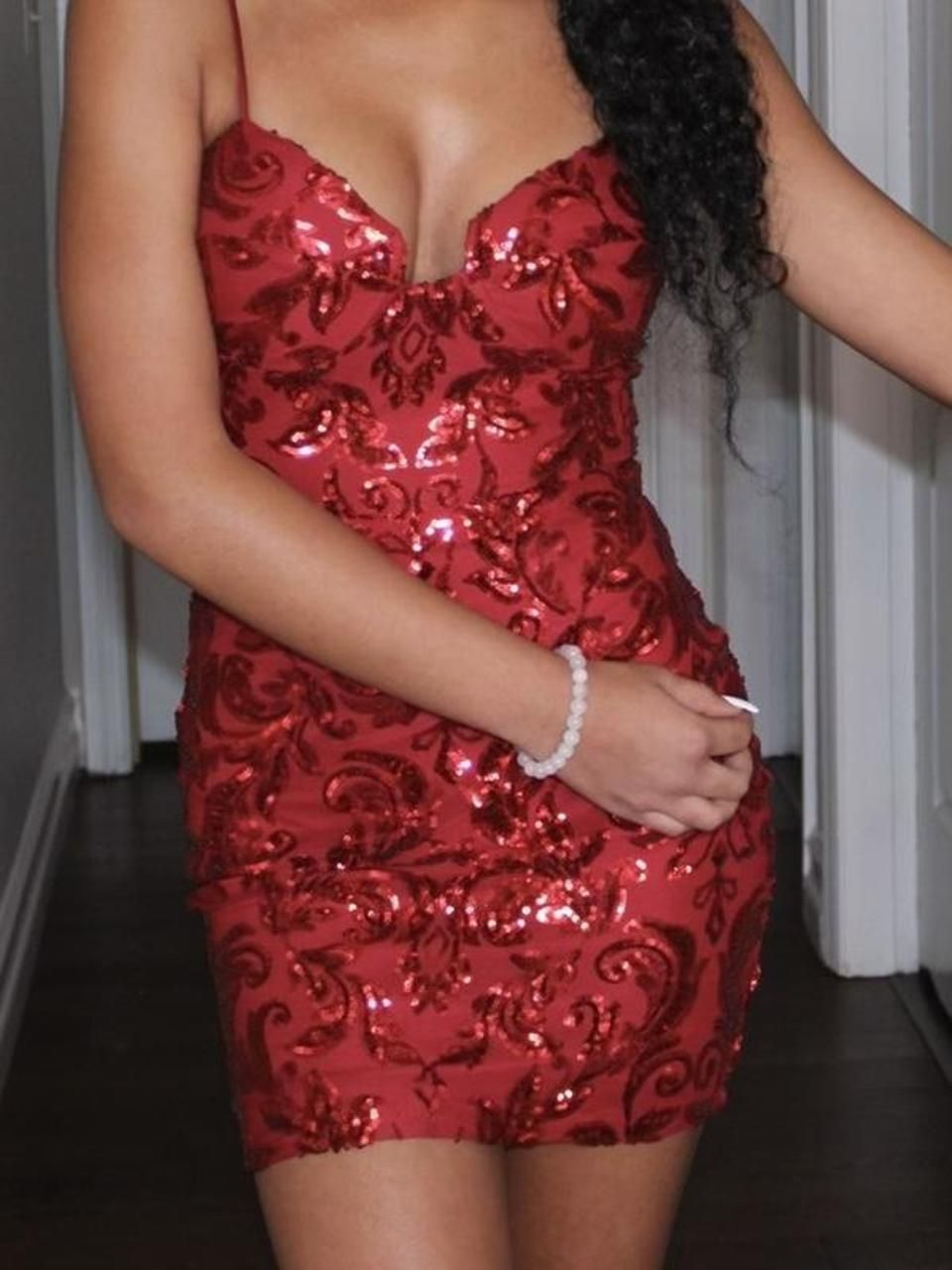 Vintage Burgundy Sheath Sequin Cocktail Dress Formal Homecoming Dress Birthday Outfits Y9787