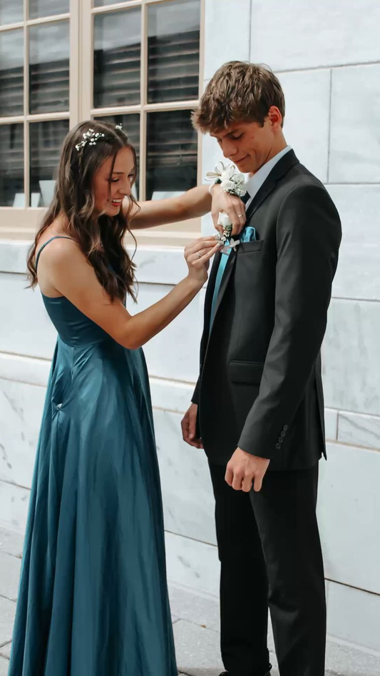 Classic A-line V Neck Prom Dress,Graduation Dress Y5394