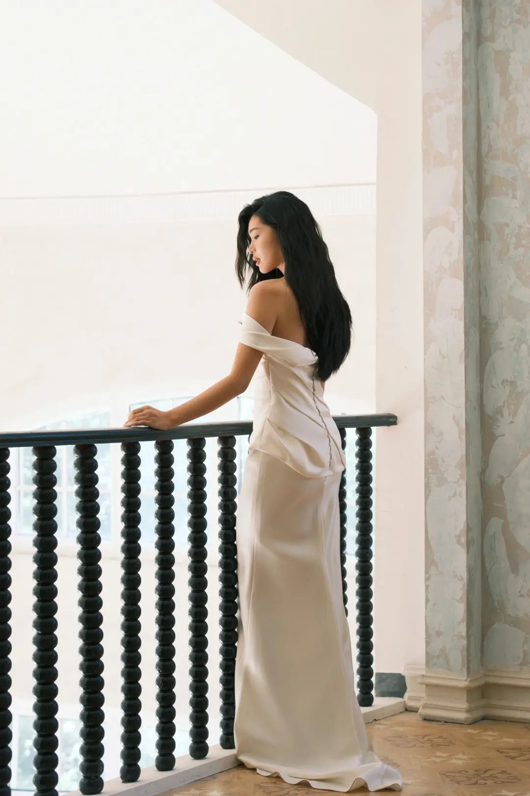 Charming Off Thes Satin Mermaid Evening Dress,White Prom Dress Wedding Dress Y8592