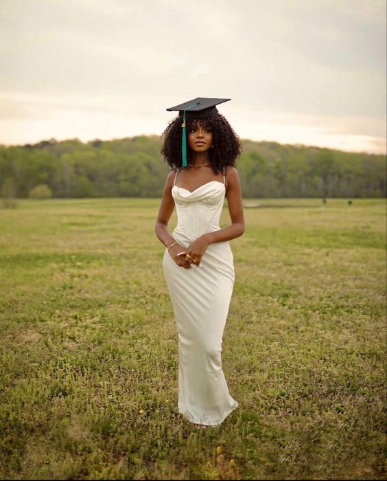 Spaghetti Straps White Prom Dress,White Graduation Dress Y1972