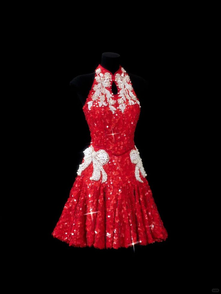 Sparkly Red Sequin A Line Short Homecoming Dress Birthday Dress Y9659
