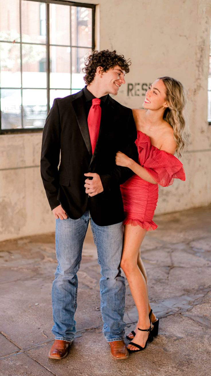 Red Ruffled Necklines Homecoming Dress,Winter Formal Dress Y5413