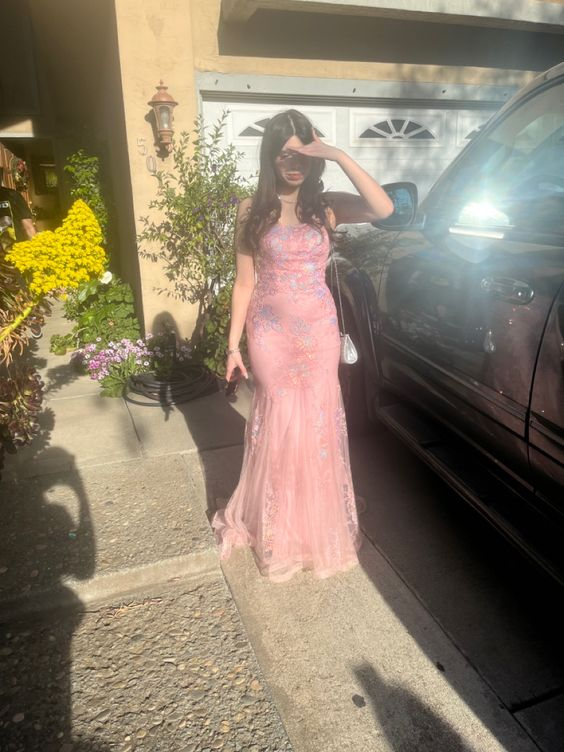 Chic & Modern Mermaid Pink Prom Dress,Glam Dress Y7431