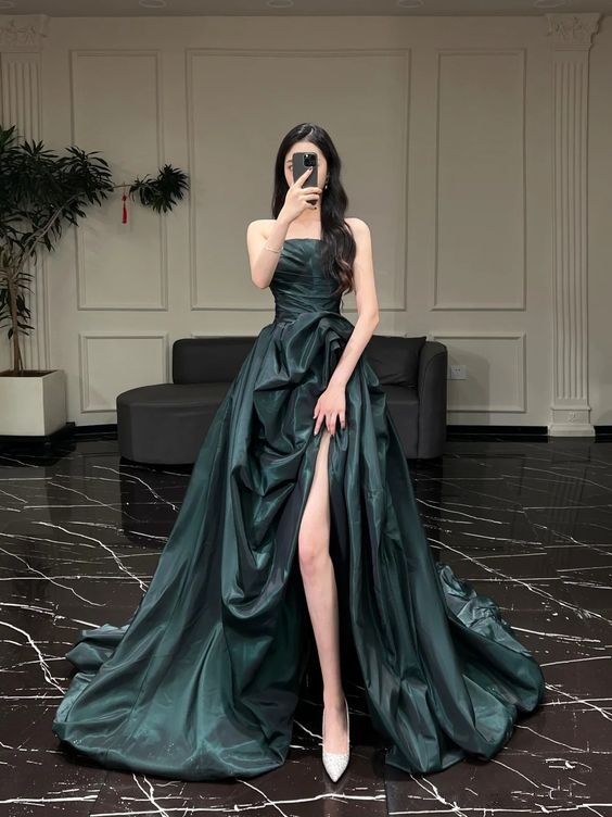 Charming Strapless A-line Prom Dress,Graduation Dress Y7149