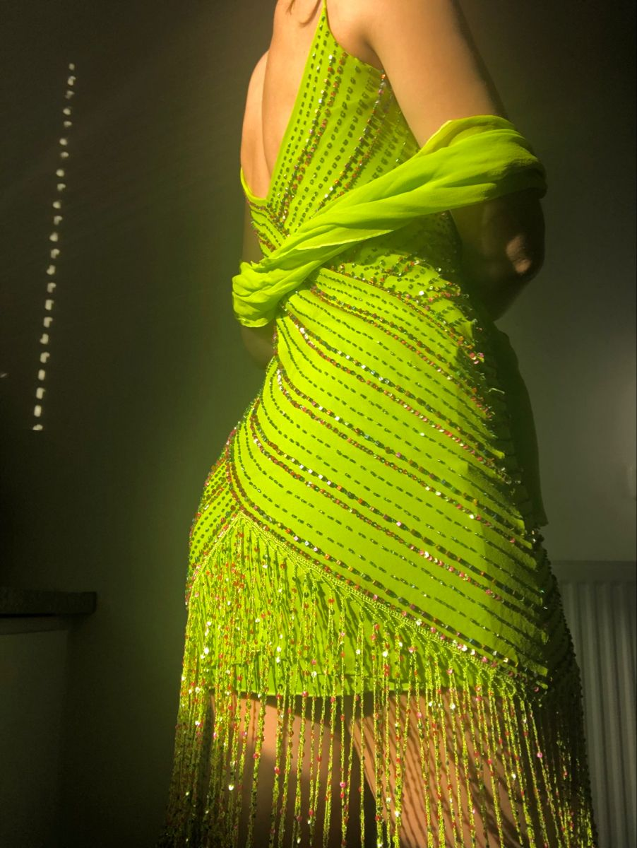 Gorgeous Spaghetti Strap Bright Green Chiffon Beaded Sheath Short Graduation Homecoming Dress Formal Birthday Outfits Y9961