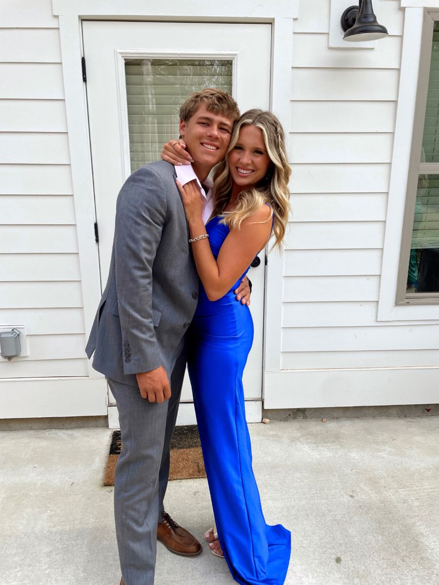 Elegant Royal Blue Sheath Prom Dress,Royal Blue Evening Dress Y5445