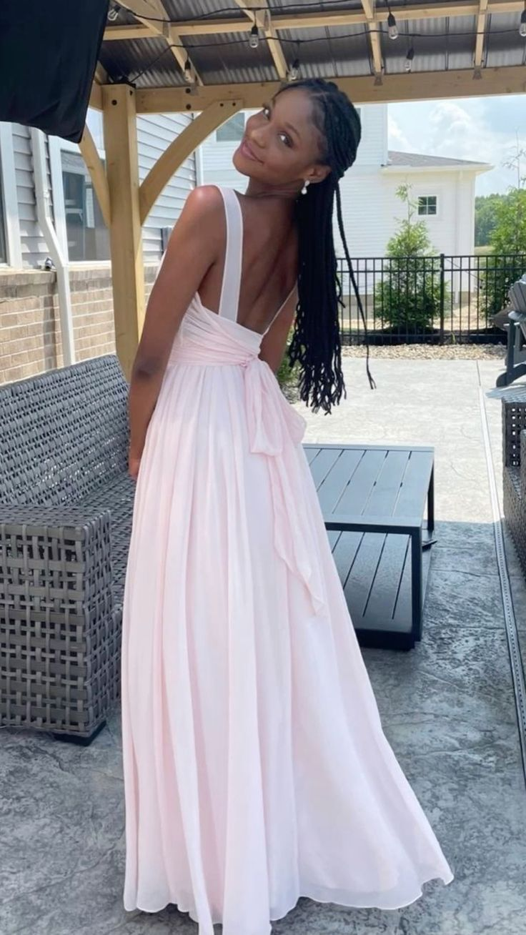 Modest A-line Backless Prom Dress,Senior Prom Gown Y7328