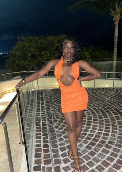 Sexy Orange Halter Sheath Cocktail Dress Formal 8th Grade Homecoming Dress Y9646