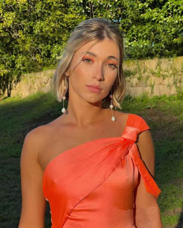 Orange Sheath Prom Dress,Orange Wedding Guest Outfit Y5170