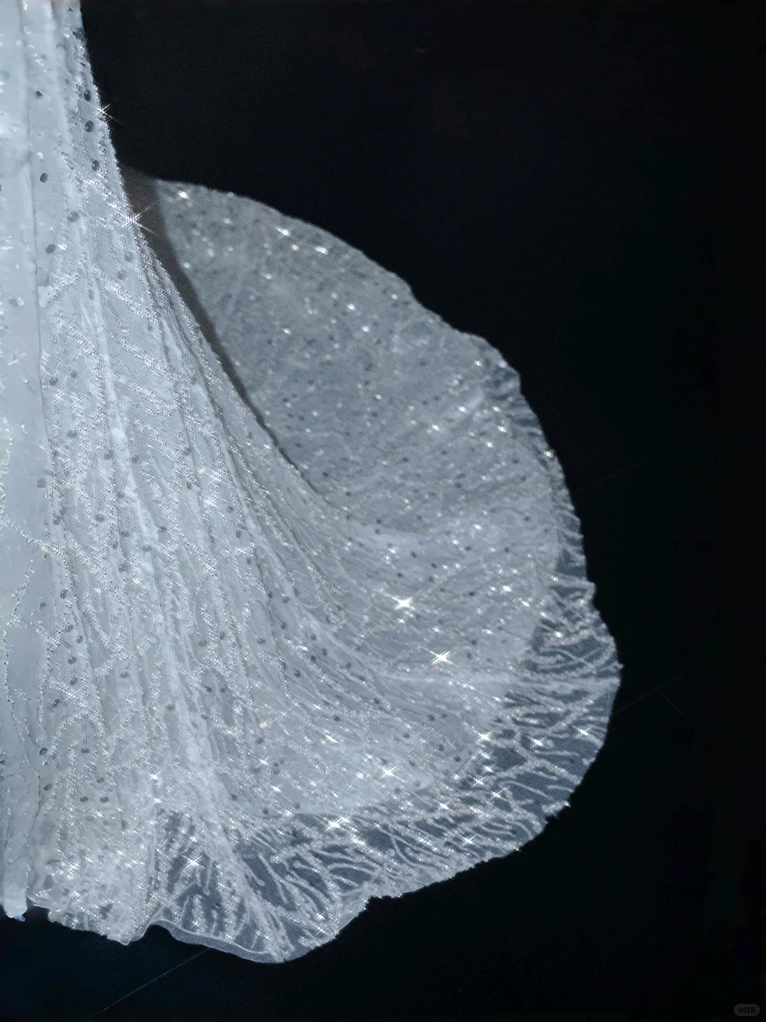 Romantic White Tulle Sequin Beaded Mermaid Wedding Dress,Long Prom Evening Dress  Y8667