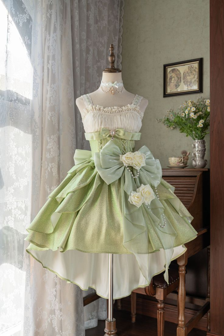 Cute Light Green Satin Bow Formal Homecoming Dress 16th Birthday Outfits Y9874