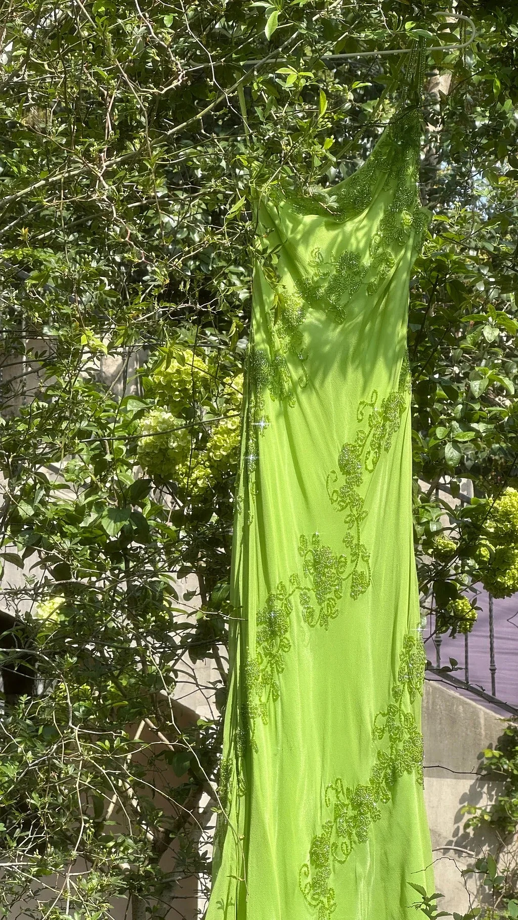 Vintage Evening Dresses, Green Spaghetti Straps Chiffon Beaded Party Gowns Y8695