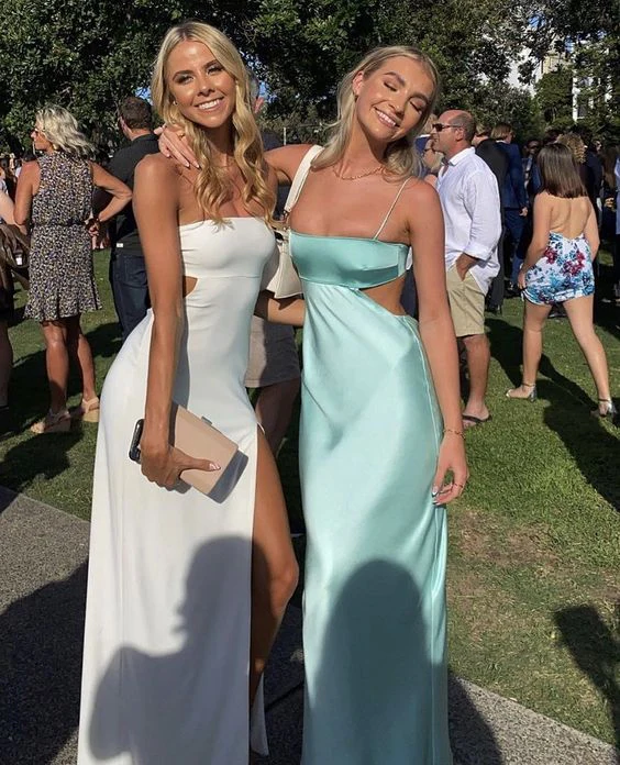 Simple Spaghetti Straps Prom Dress,Wedding Guest Outfit Y7364