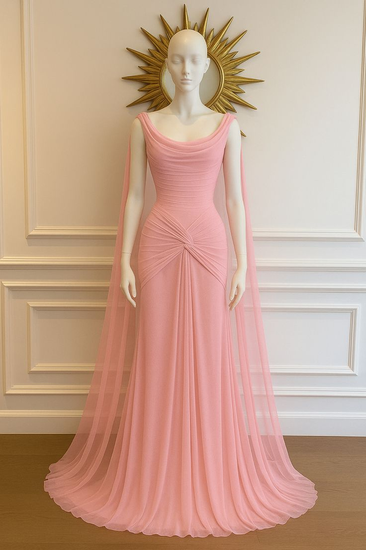 Charming Red Chiffon Mermaid Long Evening Dress Prom Dress Y8762