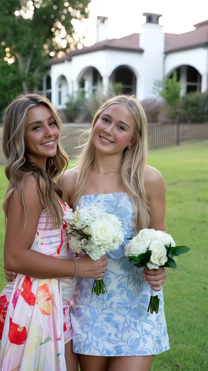 Strapless Blue Floral Mini Homecoming Dress,Summer Dress Y2646