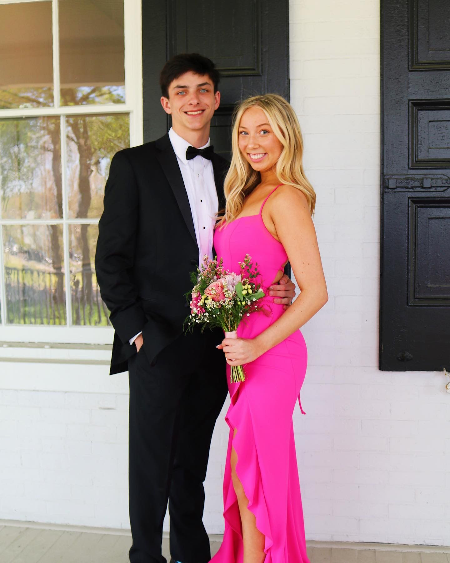 Elegant Hot Pink Sleeveless Prom Dress,Winter Dance Dress Y4368