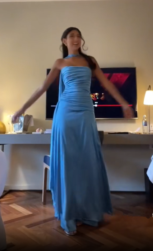 Elegant Blue Prom Dress,Chic Blue Evening Dress Y7442