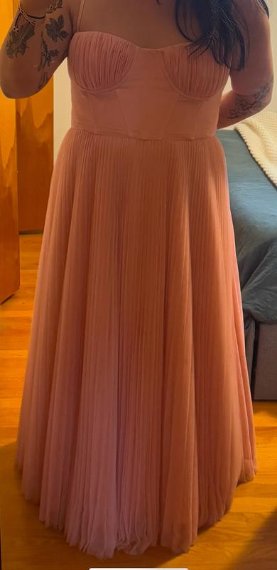 Classy Spaghetti Straps Pleated Tulle Green Midi Prom Dress A Line Evening Dress Y8452