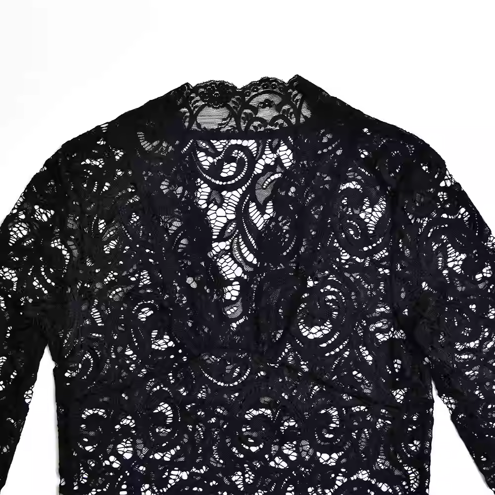 Elegant Lace See Through V-neck Maxi Sexy Dress,White Prom Dress Y4608