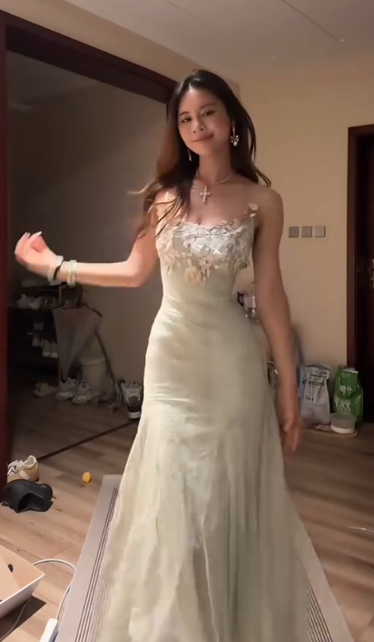 Pretty Spaghetti Straps White Tulle Appliques Mermaid Prom Dress Long Birthday Party Dress SP237