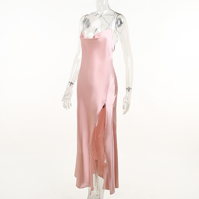 Sexy Pink Mermaid Long Prom Dress,Backless Pink Evening Dress Y1933