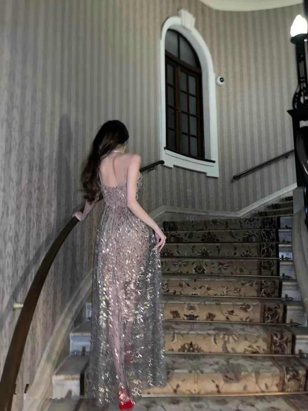 Sexy Spaghetti Straps V Neck Evening Dress,Charming A-line Prom Dress Y1453