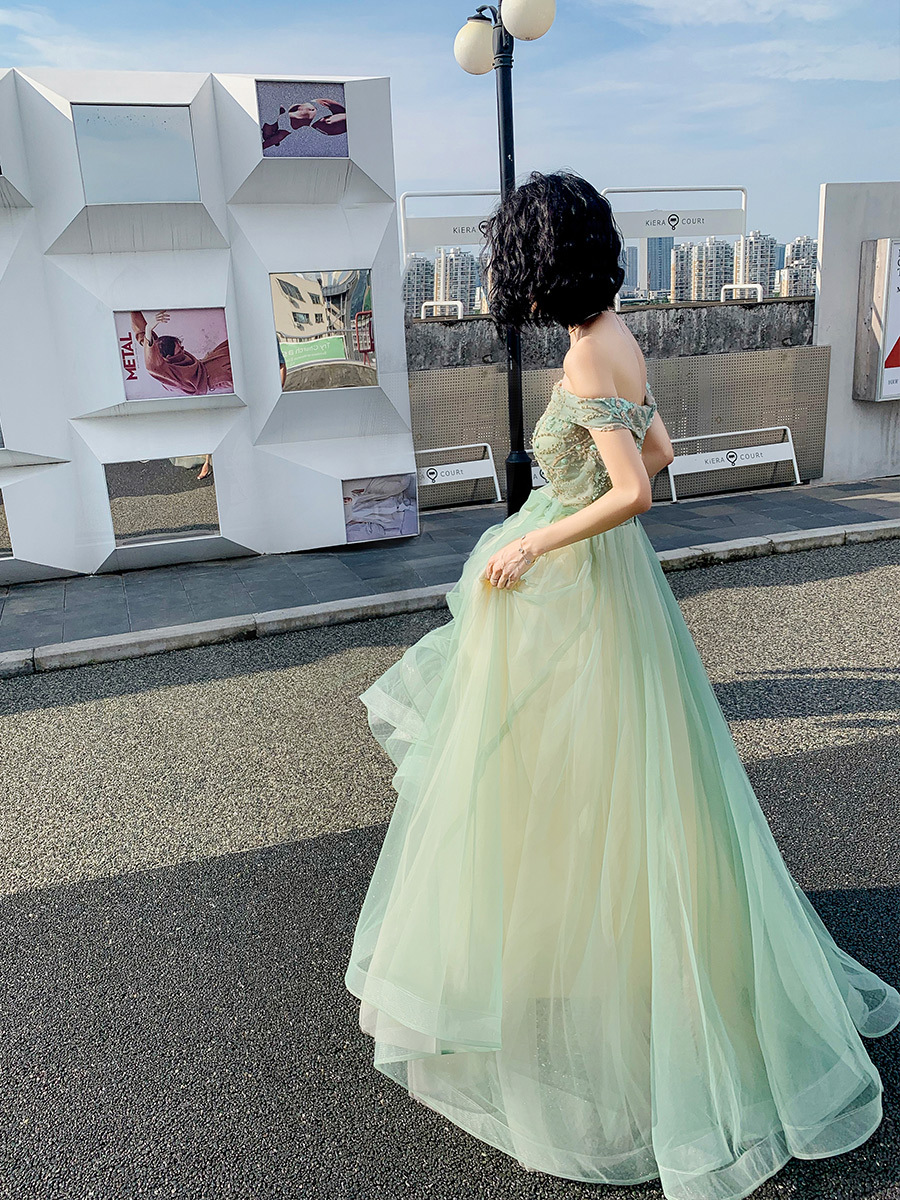 Off the Shoulder Long Formal Occasion Dress Evening Dress Y620