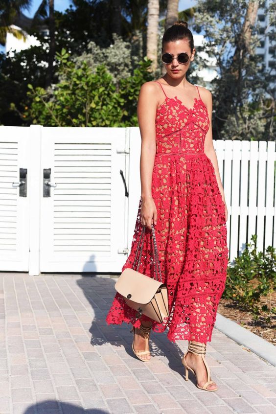 Sexy Prom Dress,Red Prom Dress,Lace Prom Dress,Spaghetti Prom Dress S9183