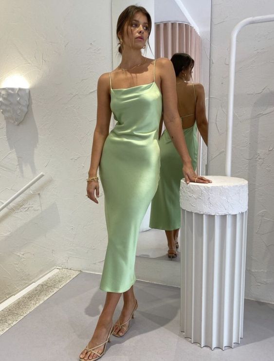 Simple Prom Dress Sexy Midi Length Prom Dress Y107