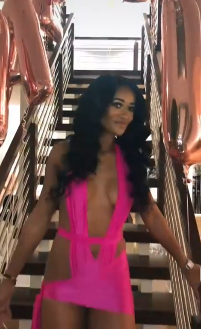 21st Birthday Outfits Black Girl Sexy Hot Pink Homecoming Dress Y685