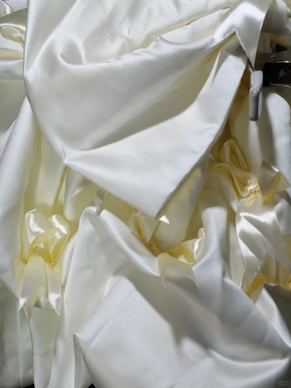 Glamorous Spaghetti Straps Satin Ruched Bow Short 9th Grade Homecoming Dress,Off White Short Birthday Dress SP3196