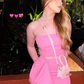 Cute Pink Short Homecoming Dress,Pink Party Dress Y2557