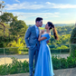 Elegant Blue A-line Evening Dress,Blue Graduation Dress  Y5703
