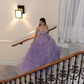 Sweet Lavender Off The Shoulder Tulle Pleated Ball Gown Formal Quinceanera Dress SP579