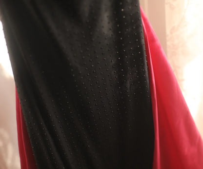 Chic Spaghetti Straps Satin Beaded Mermaid Long Birthday Prom Dress Evening Gown SP1250