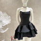 Strapless Black Short Homecoming Dress,Black Party Dress Y2025