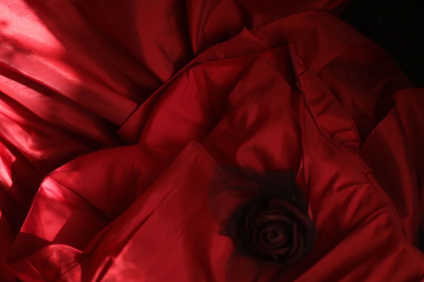 Vintage Red Strapless Satin Layered Mermaid Long Prom Dresses Evening Dress SP1174