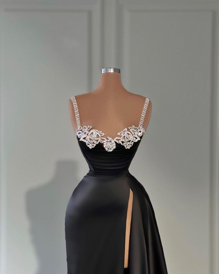 Gorgeous Black Straps Sweetheart Sheath Evening Dress Y6666