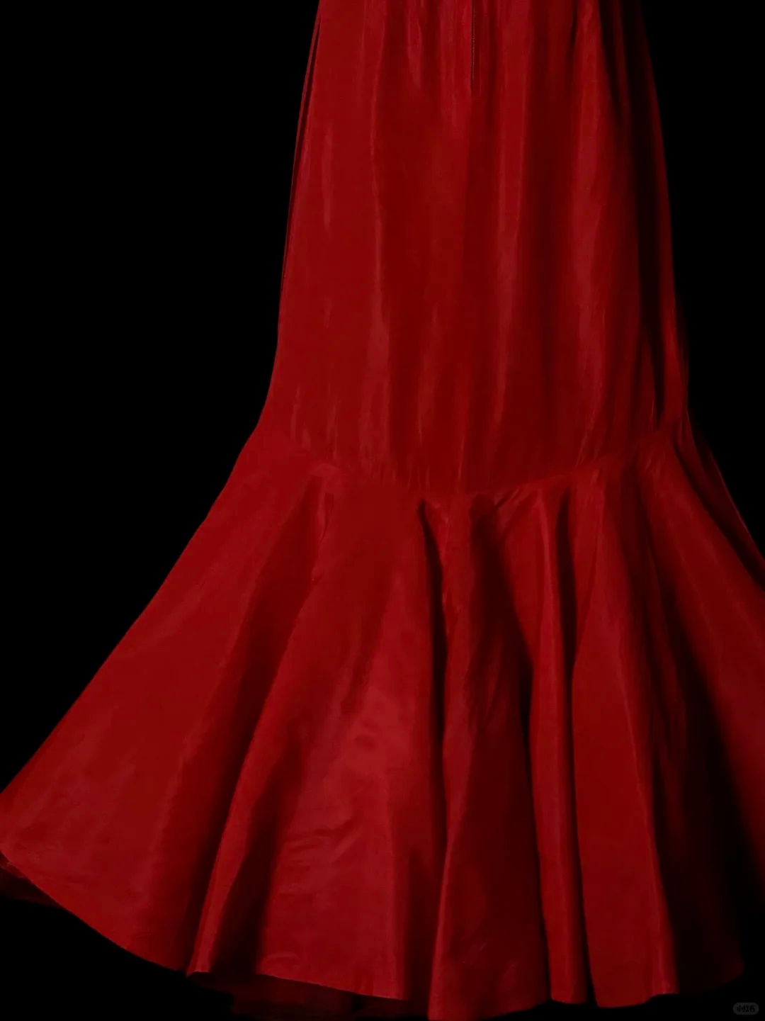 Pretty Red Strapless Satin Mermaid Long Party Dress Birthday Prom Dress SP4074
