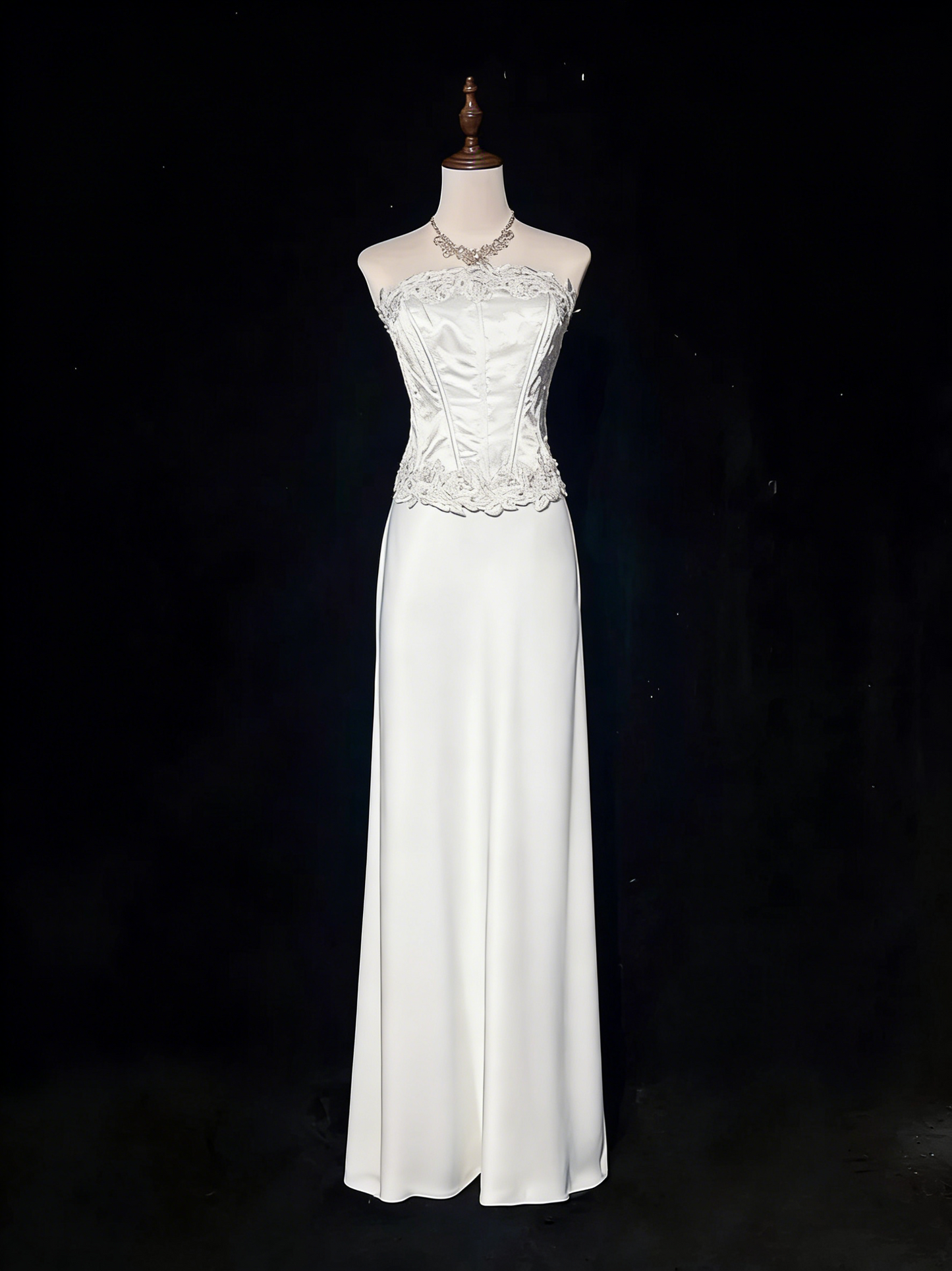 Classy Light Blue Strapless Satin Mermaid Long Wedding Guest Dress Formal Birthday Evening Dress SP1390