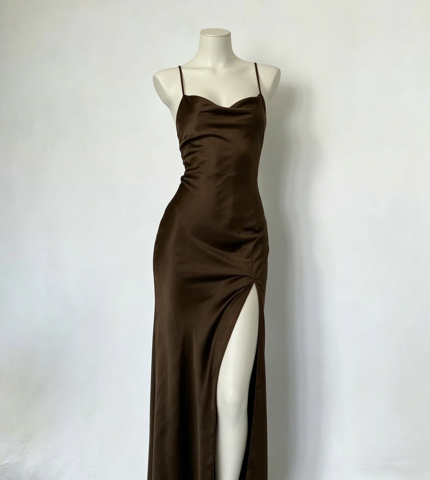Sexy Brown Long Prom Dress With Split,Black Girls Prom Gown Y4585
