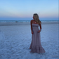 Charming Strapless A-line Beach Dress,Long Evening Dress  Y6928