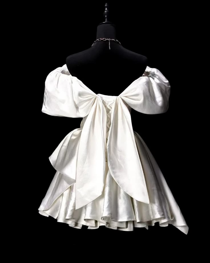 Classy White Satin A Line Short 9th Grade Homecoming Dress,Off The Shoulder Mini Cocktail Dress SP3488