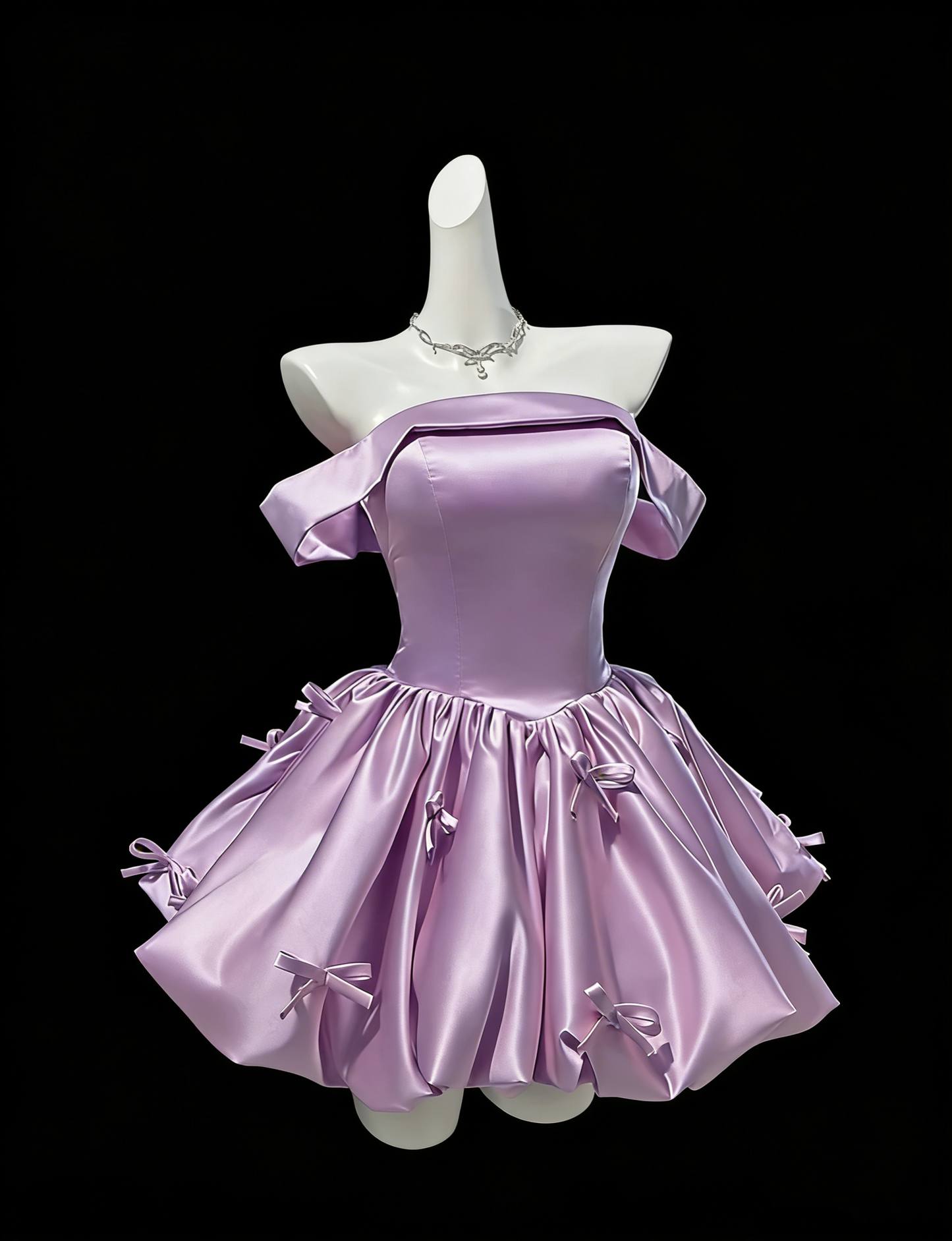 Cute Pink Strapless Satin A Line Homecoming Dress Formal Birthday Outfits With Bow SP1656