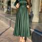 Simple Green Square Neckline A-line Prom Dress,Green Evening Dress Y5553
