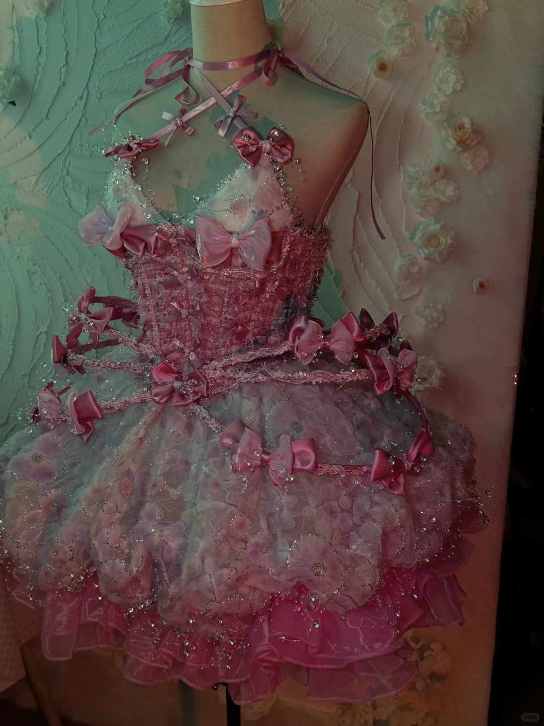 Pretty Pink Tulle Lace Floral Short Homecoming Dress 18th Birthday Outfits SP4223