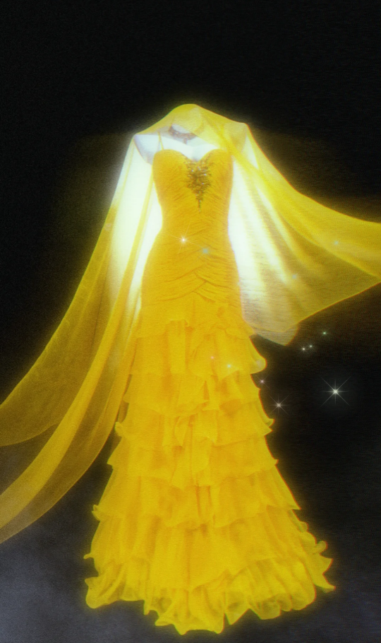 Pretty Spaghetti Straps Yellow Chiffon Ruffle Layered Mermaid Evening Dress Long Party Gown SP1576