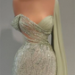 Sparkly Strapless One Shoulder Sequins Mermaid Prom Dress Formal Evening Dress Y7695