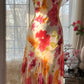 Beautiful Spaghetti Straps Chiffon Print Floral Mermaid Evening Dress Formal Party Gown Y8915