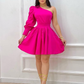 Lovely A-line One Sleeve Homecoming Dress,Party Dress Y5012